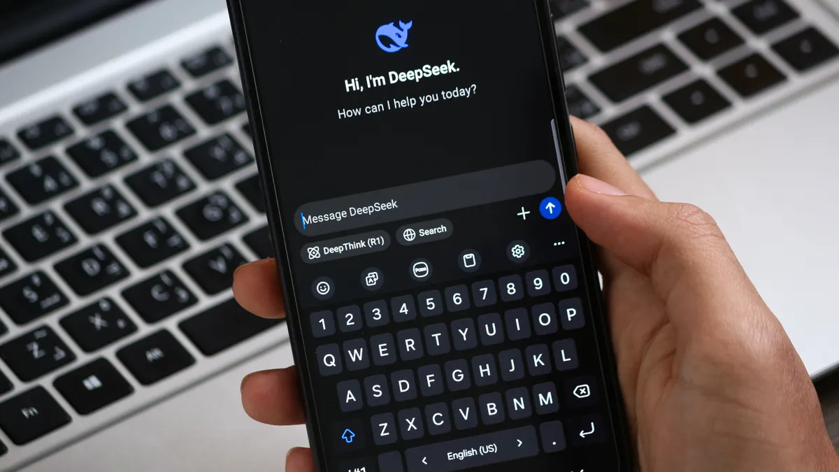 Best AI writing software for social media posts — Person Holding Smartphone with AI Chat Interface